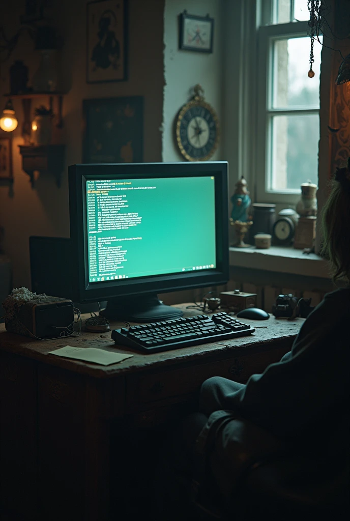 Create an image of a poor person's computer