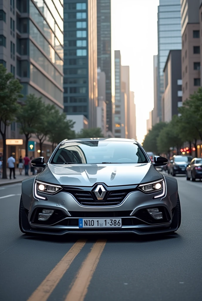 Renault Megane I prata sedan tunning