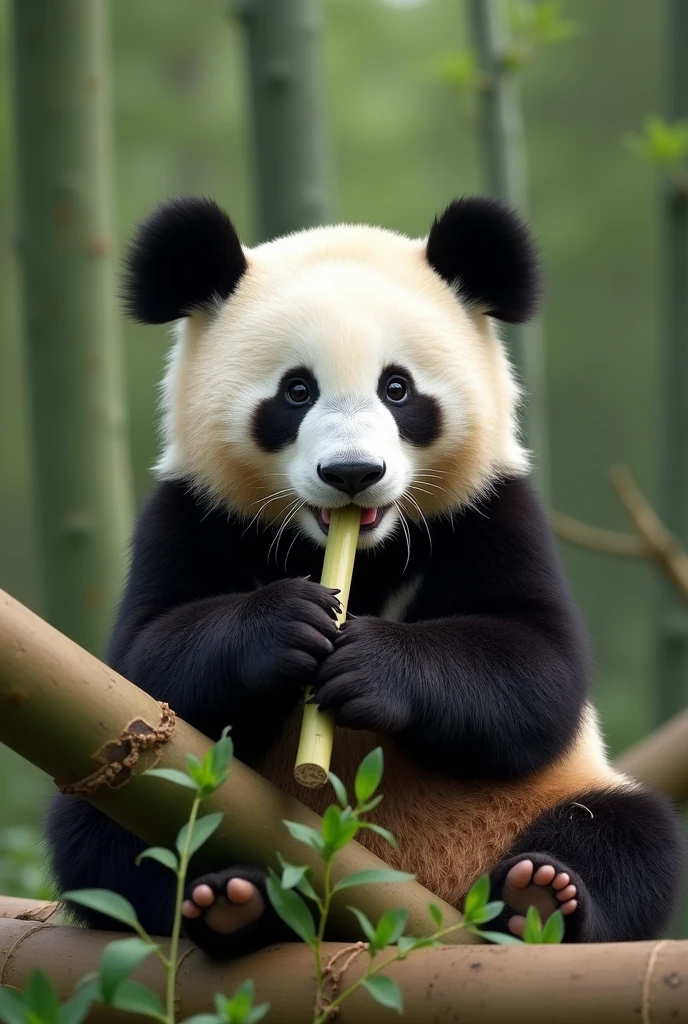 panda,Eating bamboo