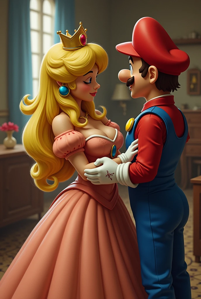 Princess Pach having sex with Mario Bros.