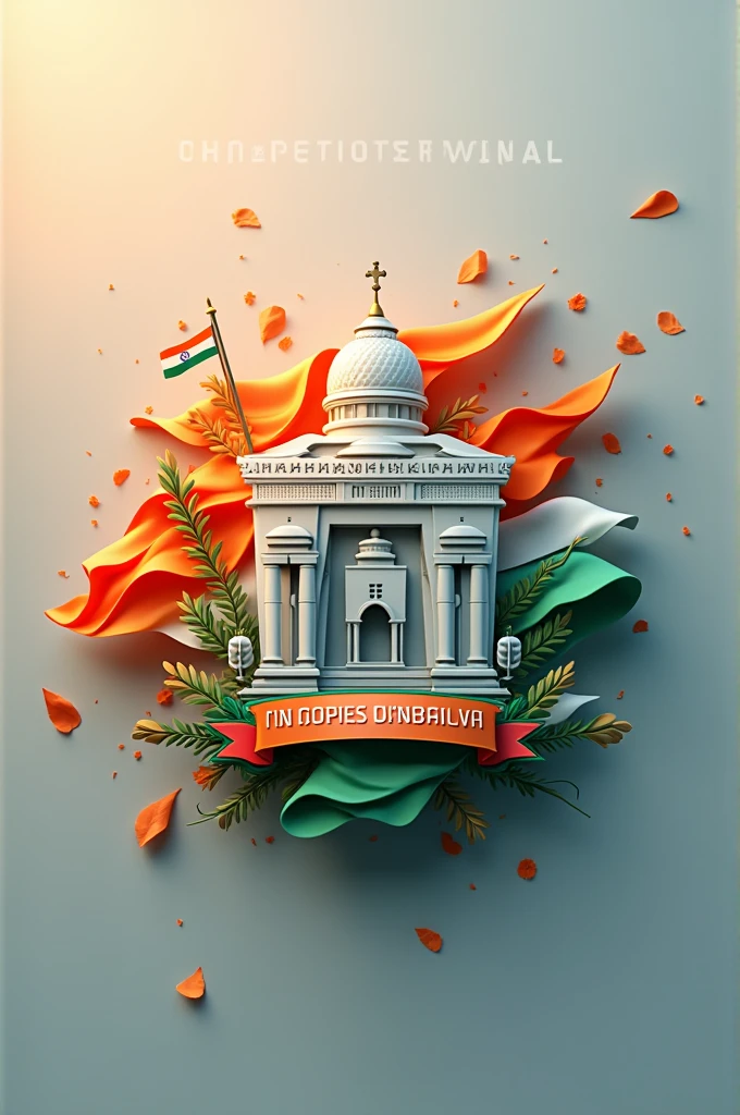 Rishidev Hospital Independence day logo 3D art