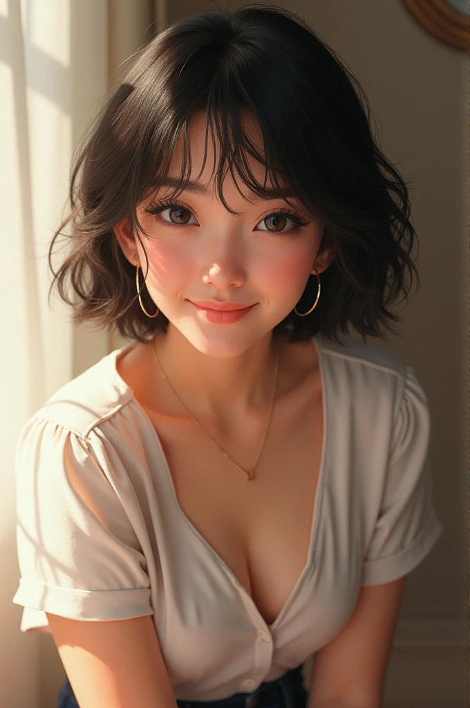 I can describe myself so you get an idea. Imagine me with short dark hair, light eyes, and a warm smile. My style is casual but elegant, Always looking for the balance between modern and comfortable. I am of average height, and my presence reflects tranquility and confidence. I prefer to keep a natural look, but always with a touch that makes me feel special for you