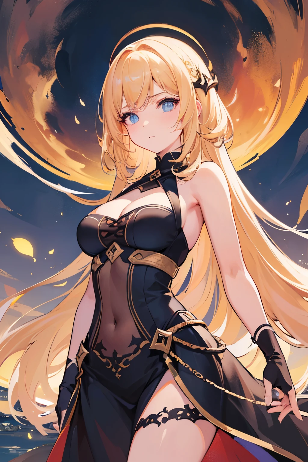 (masterpiece:1.2), Best Quality, (illustration:1.2), (ultra detailed), hyper details, (delicate detailed), (intricate details), (cinematic light, Best Quality Backlights), Delete line, soloist, perfect body, (1 girl), a Gothic warrior princess athletic hourglass figure future world, (make up), high contrast, (better lighting, an extremely created and beautiful), (cinematic light), showy,