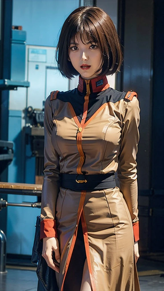 Ruriko Midorikawa、government official、uniform、One beautiful woman、solo、Upper Body、Calm colors、Federal Armed Forces、Large Breasts。