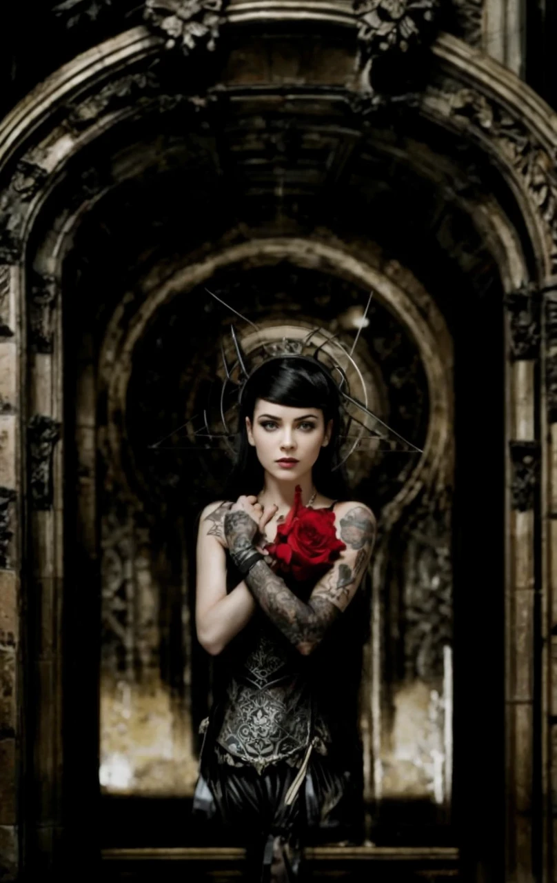 beautiful seductive woman, greeneyes, very big tits, long straight black hair, vampires, dark, sexly, bloodstains, tatoo, realisitic, hellish mascara, The Queen of the Damned, condessa bathory, Elvira the queen of darkness, vampirela, xena, 8k, Maximum quality, (very detailed head: 1.0), (very highly detailed face: 1.0), (very detailed hair: 1.0),