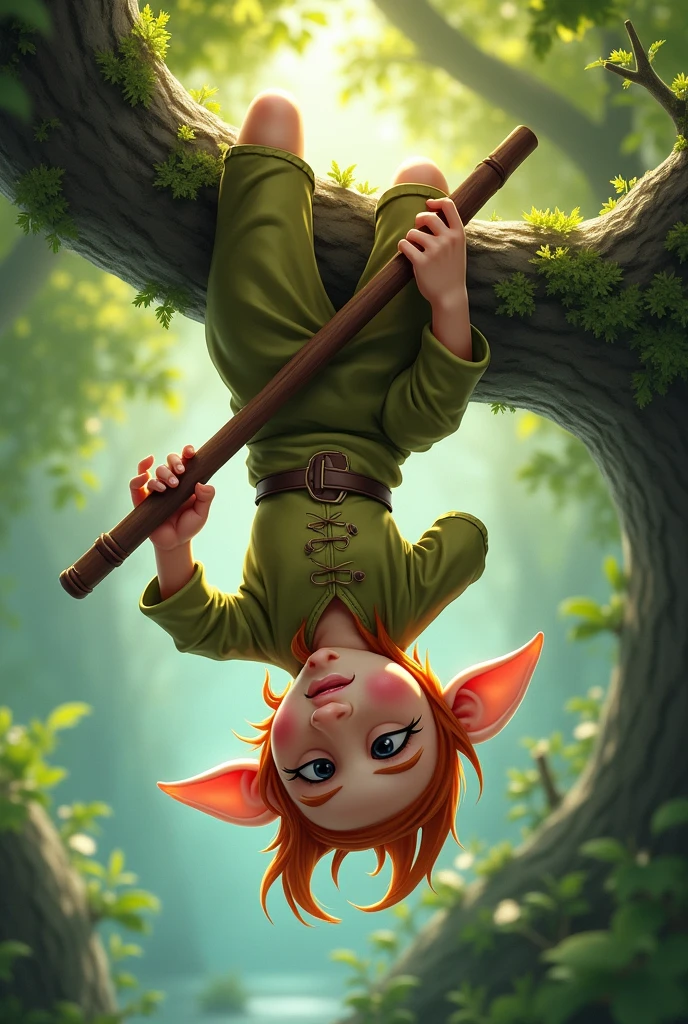 witch, Legs tied, hands tied, Legs up, robbed in the forest