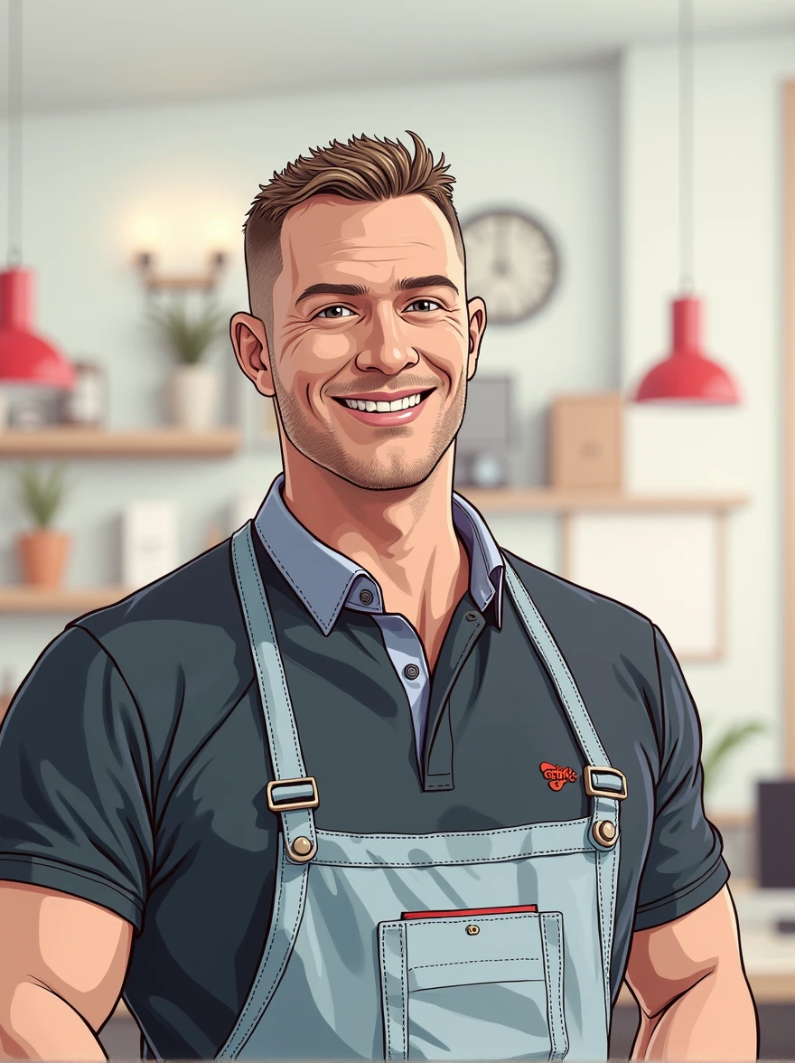 Honda Motorcycle Salesman Cartoon