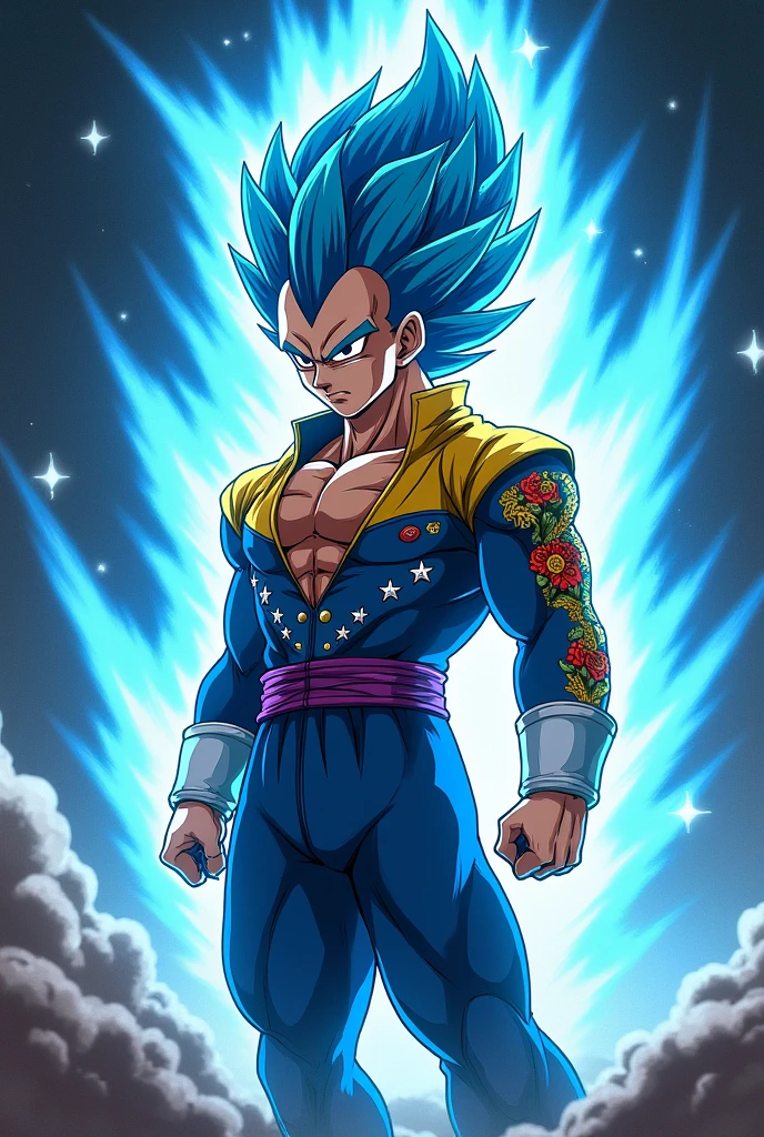 Vegeta super Saiyan Blue with a jacket from Venezuela