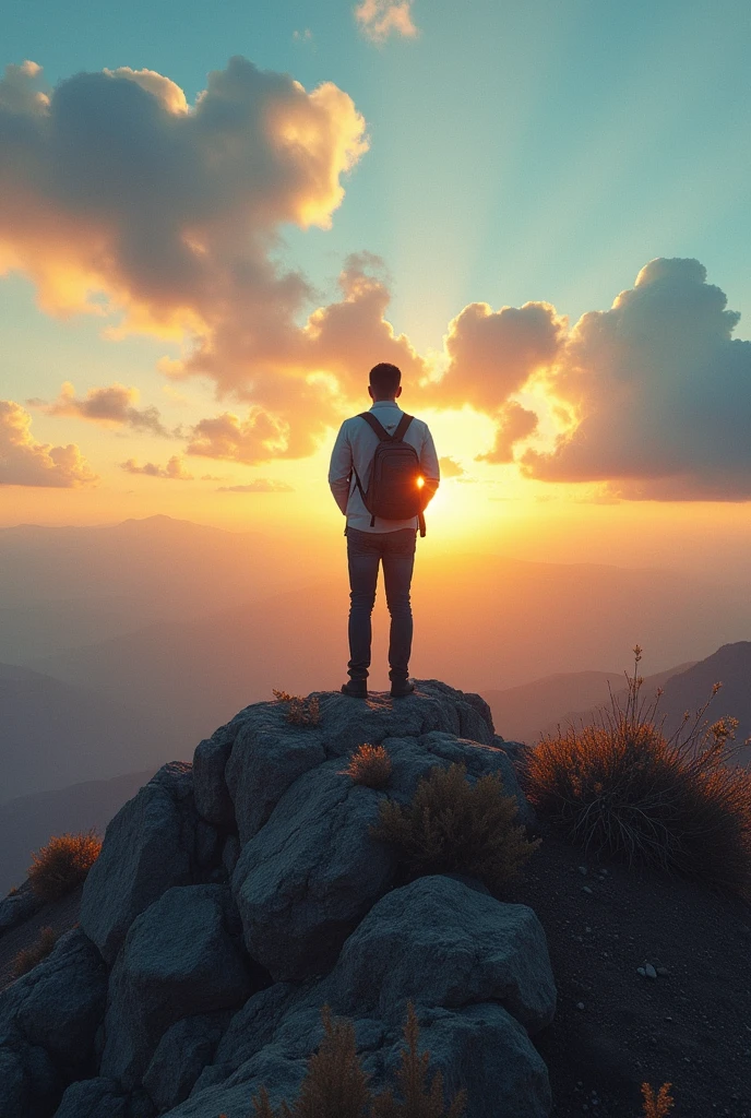 Generate me an image that represents "Success story", They should not have people, It may be the way to reach the top of Chirpó Hill