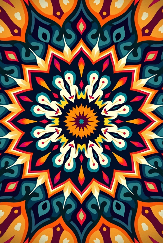 Please make me an Andean mandala so I can draw something pretty and easy and another spectacular one but easier 