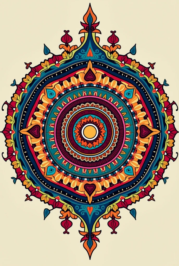 Please make me an Andean mandala so I can draw something pretty and easy and another spectacular one but easier
