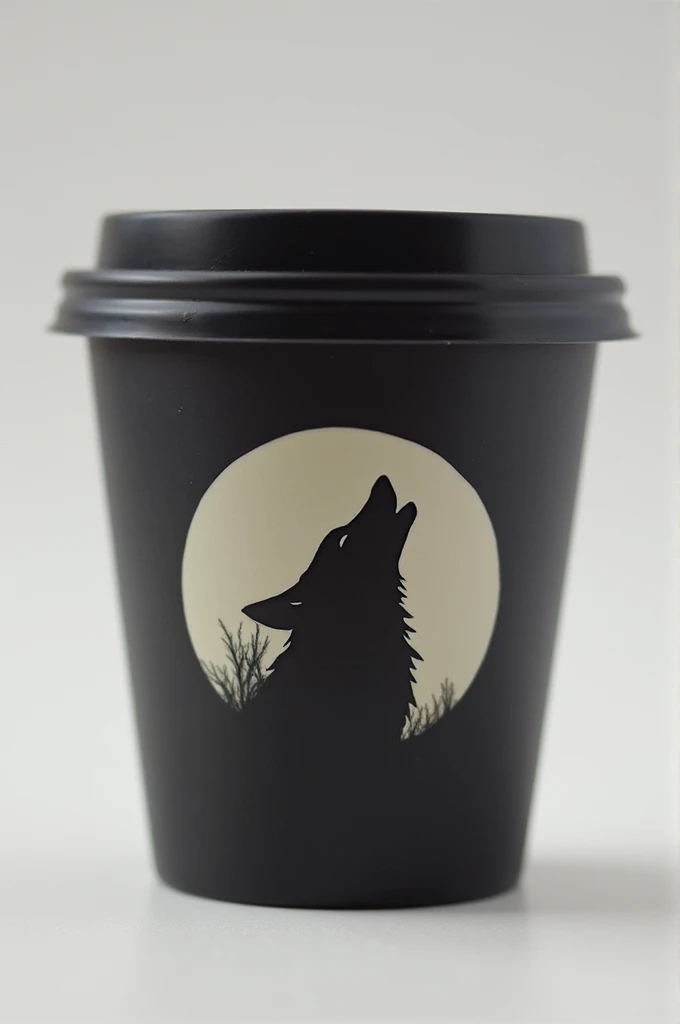 Book Cup Fear Silhouette Wolfman Minimalist Dark Tones Moon Chera