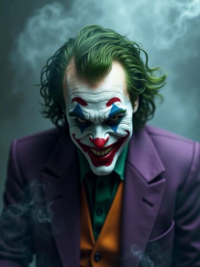 joker in said theme of background smoke with wallpaper HD ,realistic