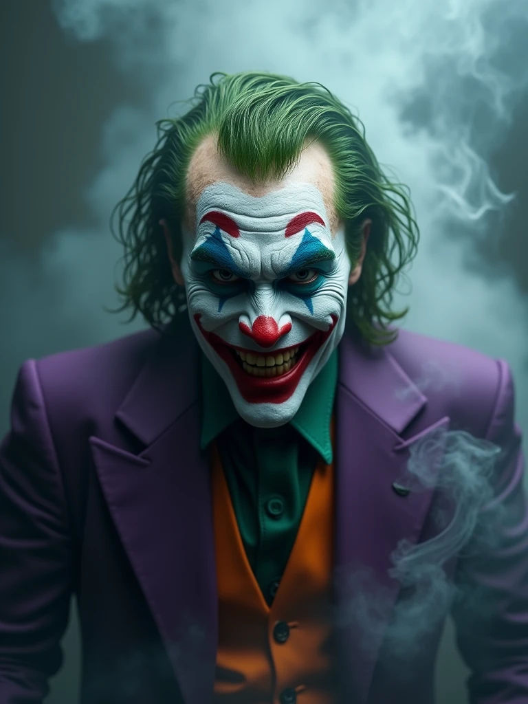 joker in said theme of background smoke with wallpaper HD ,realistic