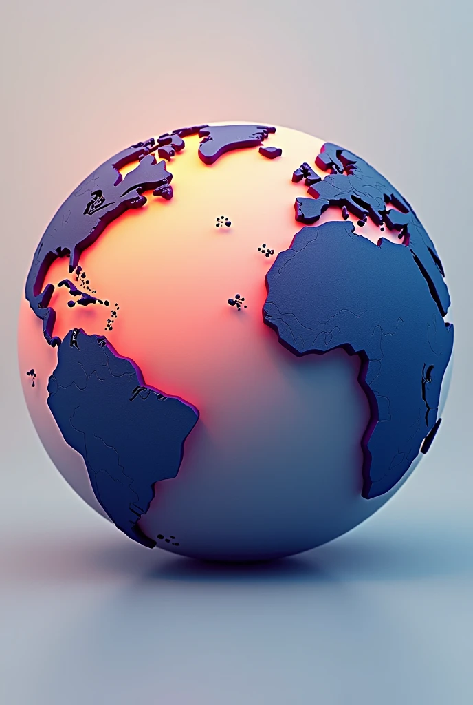 logo without background for a web page globe with abstract colors