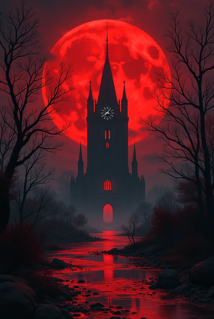 me crie um spine card com sangue do jogo clock tower de playstation one no estilo retro
