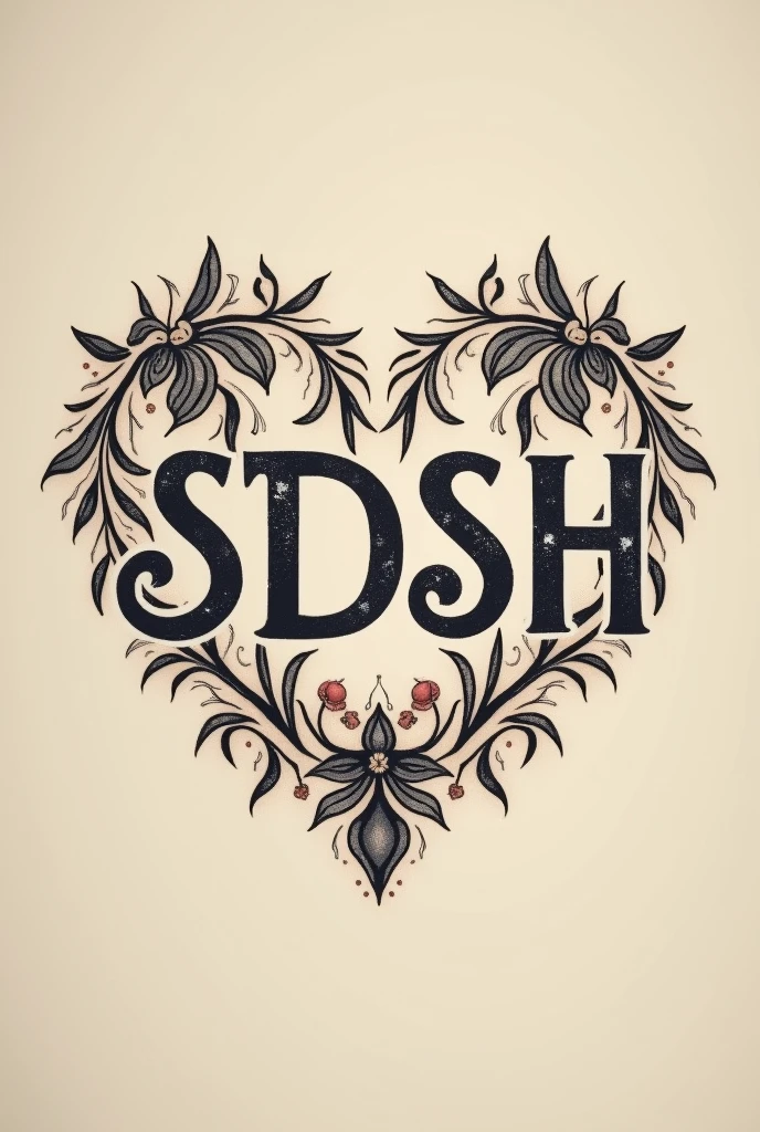 Image with the letters SDSH in honor of the family for a tattoo