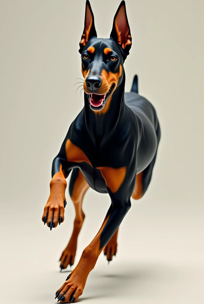 Excited Doberman