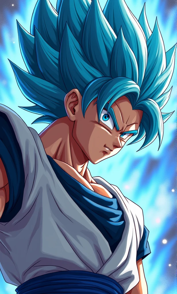 a close-up of a person with a very large body and a very large body, ultra instinct, an epic anime of a man of energy, manga wallpaper 4k, Super Saiyan Blue, Anime Wallaper, 4k anime wallpaper, 4k anime wallpaper, 4k anime wallpaper, dragon ball character, Very detailed portrait of Goku, human goku, Super Saiyan Goku