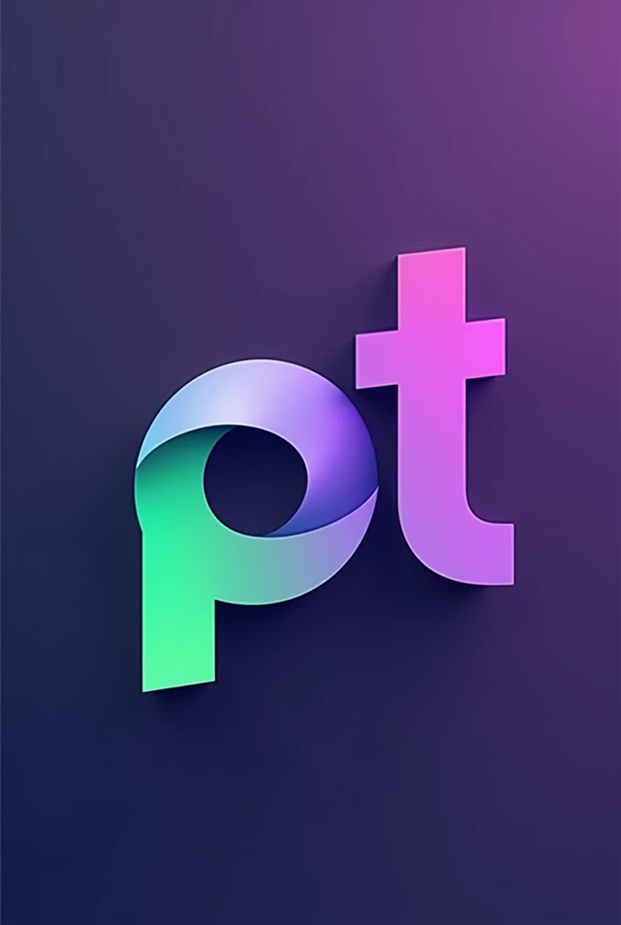 Make a ppt logo, the color is mainly purple and green, the design sense is stronger