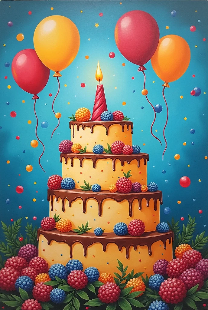 Birthday mural