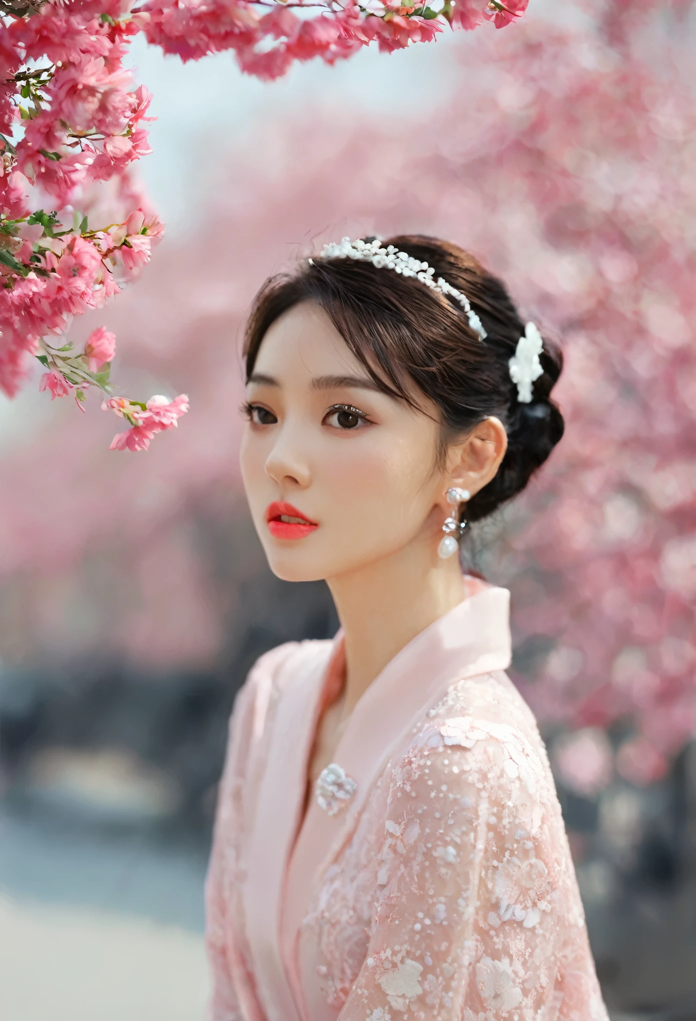 Practical ,masterpiece, best quality, girl, miss, high resolution, portrait, photo_Light, {{}}, ulzzang-6500-v1.1:0.8,Thousand Flower Glass Style