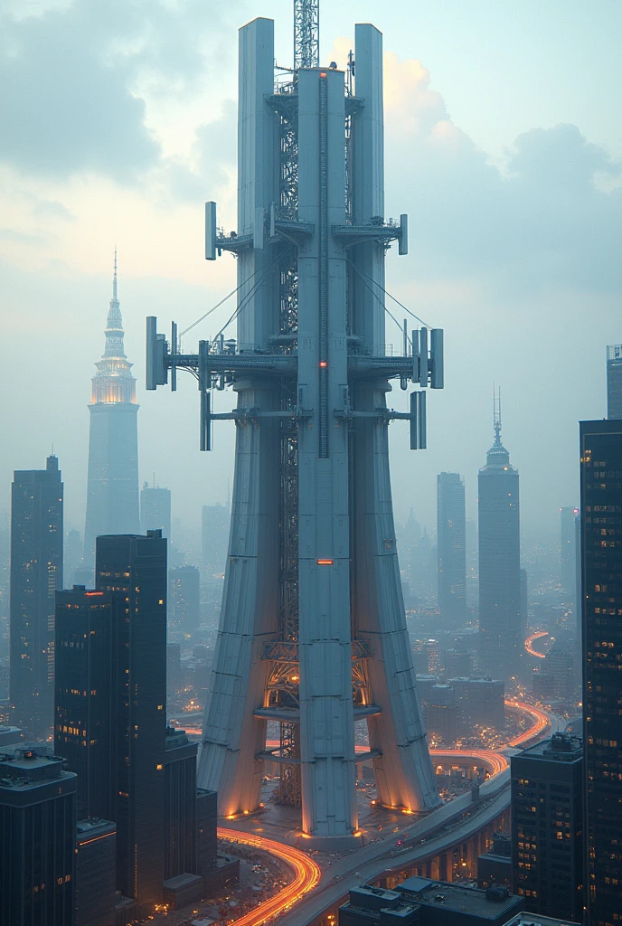 Backbone antenna link for a city


