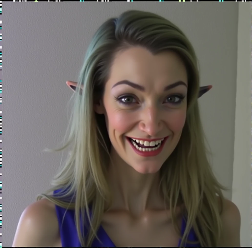 <lora:redoOfPovbjer_v2:0.5> blowjob, professional photo of a 23 year old woman ((slutty elf)) with thin lips, slender body, blond-brown hair, is kneeling and sucking a cock in her mouth, looking at viewer, wearing heavy makeup, bright room, 4k, highres, (portrait), nikon d750 f/1.4 55mm