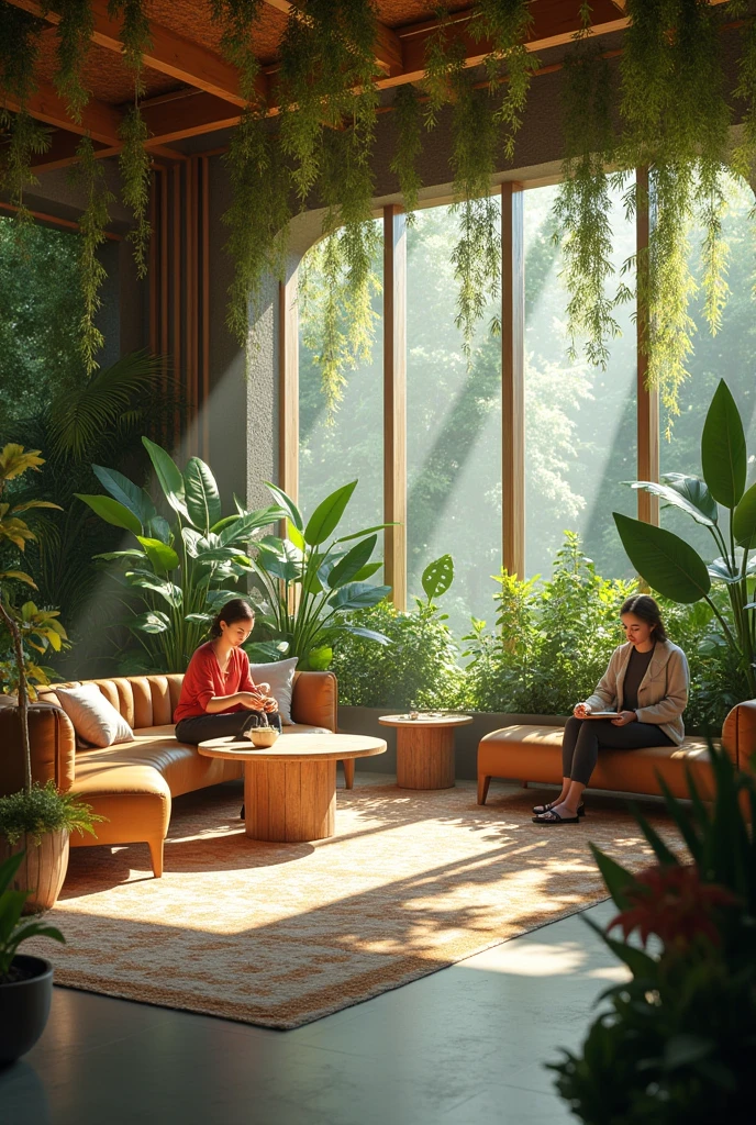 An ecological recreational space within a hotel, where guests can be comfortable and enjoy learning about natural conservation with board games, It is not necessary to add water, Simply that the board games are ecological and activist.