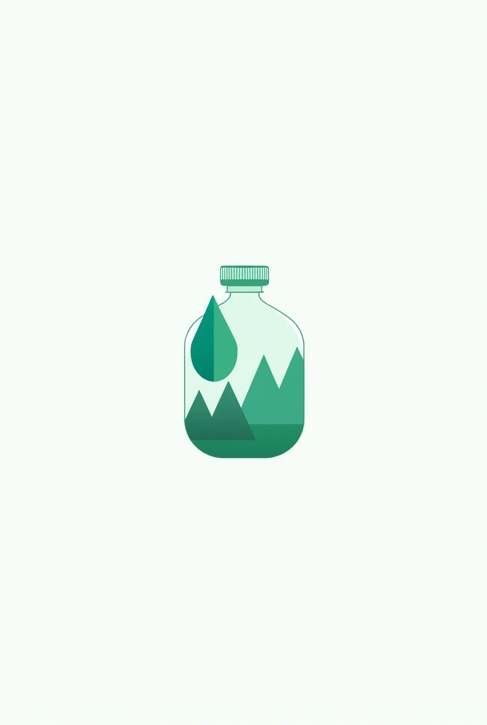 Logo for a 3D filament producing company with the name: EcoFilament • Visual Elements: Recycled plastic bottle, 3D printing filament, 3D printer or a printed object, mountains.
• Colors: Greens and blues for sustainability and technology.
• Style: minimalist, with modern typography and clean lines.
