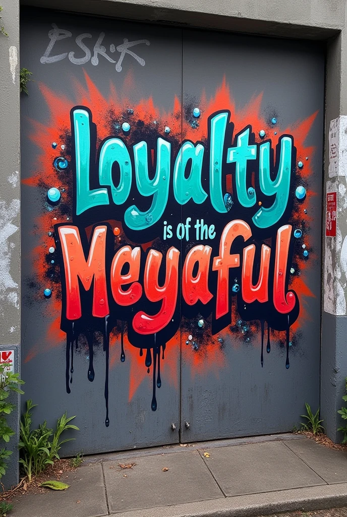 Image of a graffiti that says loyalty comes first