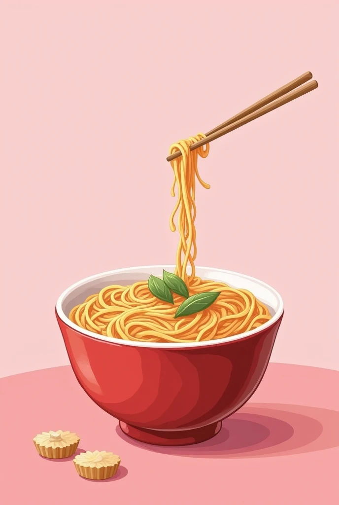 Draw me a picture 3*3 Instant noodles food promotion poster background picture，Mainly pink，No food present，Mainly background
