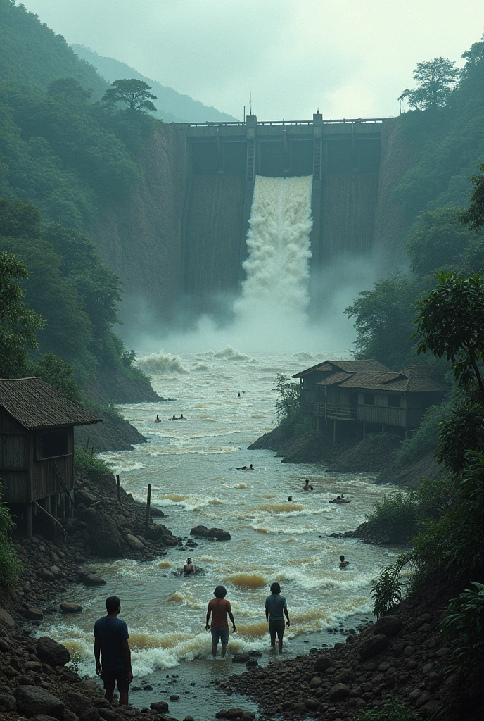 7 shutter dam,Mullaperiyar dam,dam broken,water high flow, village are flood, people's died, body's in the water, animals died, building's fall, house broken 