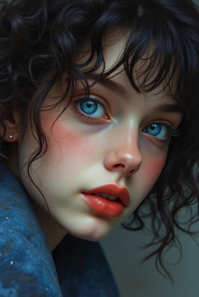 a beautiful portrait of empress, by rubio, perfect blue eyes,being penetrated by a man
