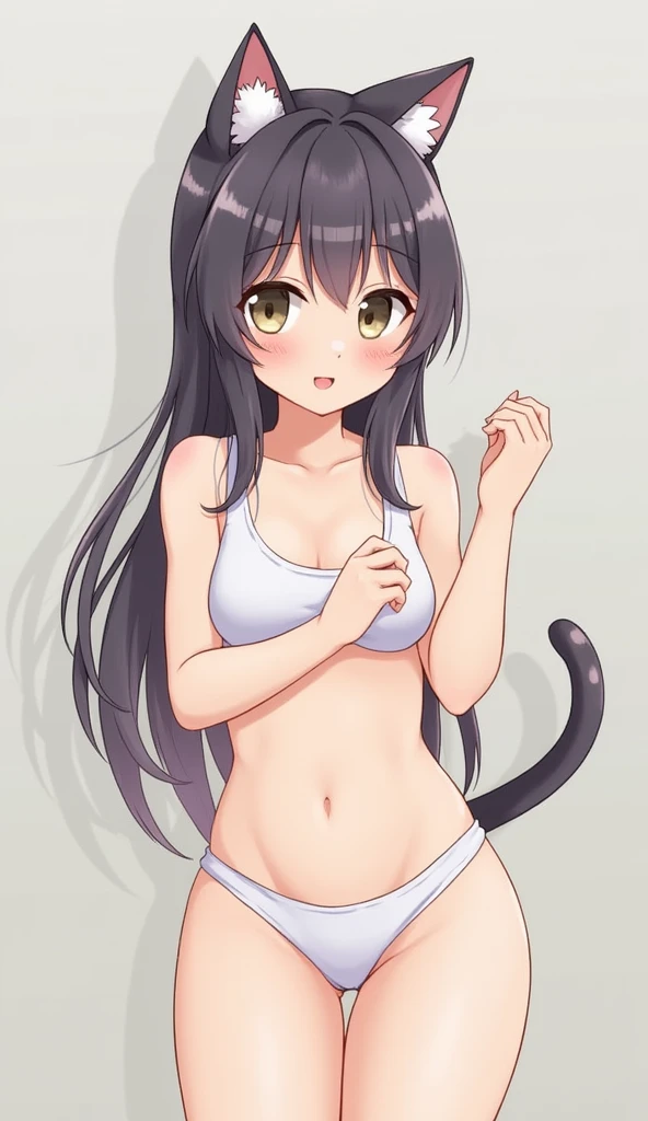 One Girl,Cat ear,18-year-old,Pure,Obedience,beautiful girl,blush one's cheeks,Swimwear,Gravure photo