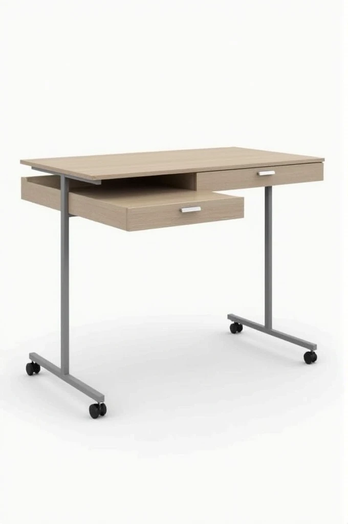 Table with drawer on casters