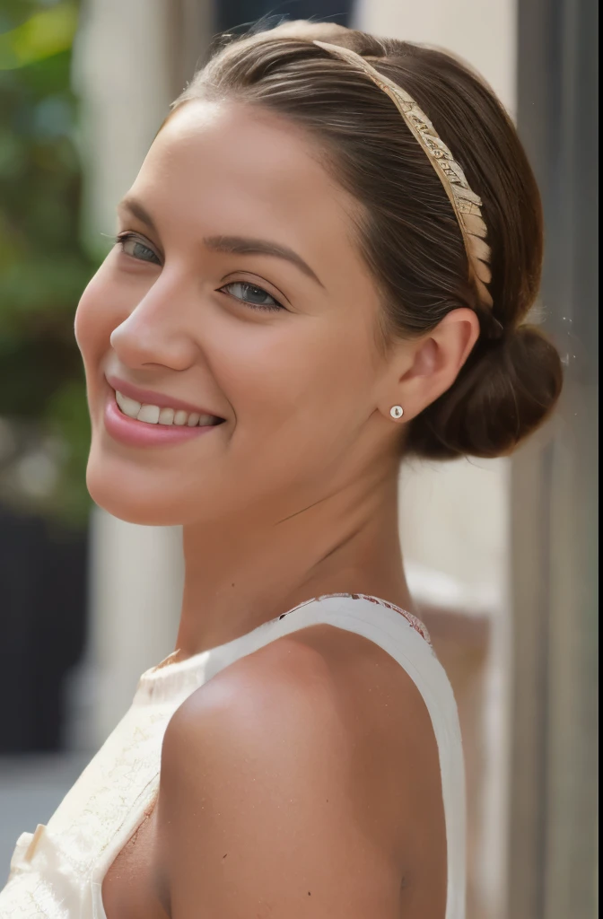 Front view, looking at viewer, 1939 years, Gone with the memories, Beautiful American White girl sisters born in Japan, 23 and 22 years old, Hollywood movie actress, (Olivia is dark brown hair chignon smile),(normal body, 1930 year's old fashion ), (John is blond hair, middle hair, small lip , smile ),(normal body, 1930 year's old fashion )Two sisters, , in Hollywood , textured skin , HI detailed skin, (foreshortening, Canon, uhd, anatomically correct, super detail, high details, highness,
