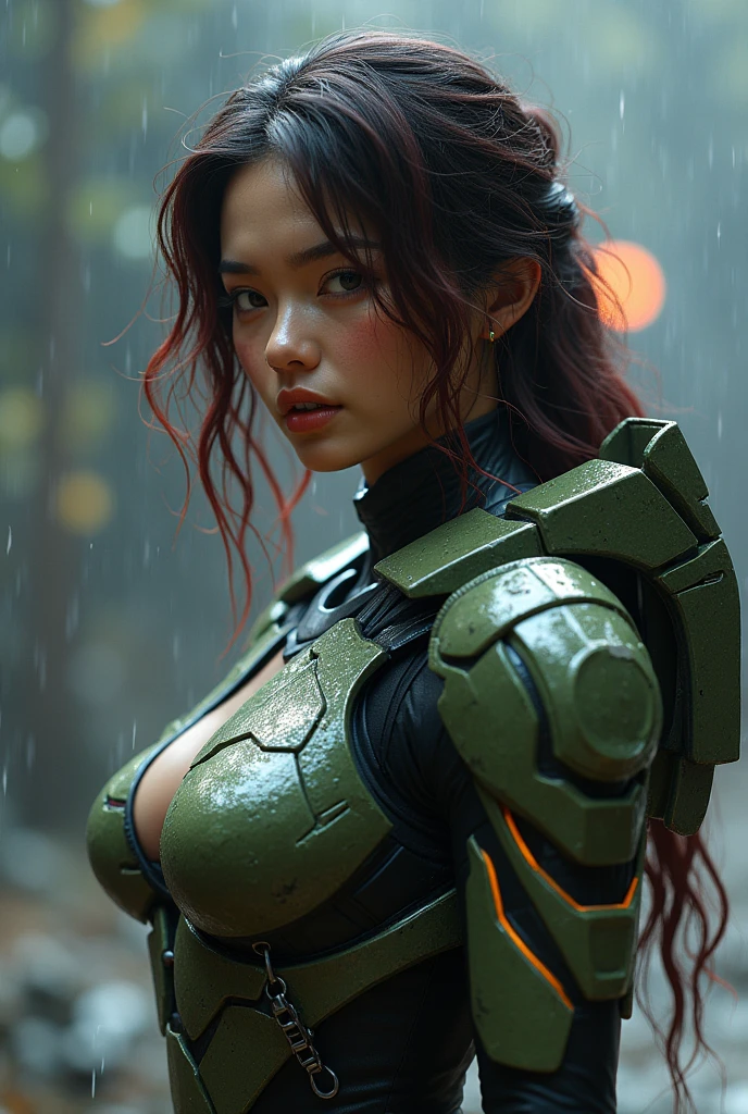 A cinematic photo shoot of gorgeous female military veterans soldier cyborg feels recharge with her beautiful cybernetic limbs, positive happy face emotion, happy smile, volumetric light, insanely detailed and intricate, octane render, unreal engine, hyper realistic photo, high definition, 32 K, Nat Geo photography style, ultra hd, realistic, vivid colors, highly detailed, UHD drawing, pen and ink, perfect composition, beautiful detailed intricate insanely detailed octane render trending on artstation, 8k artistic photography, photorealistic concept art, soft natural volumetric cinematic perfect light