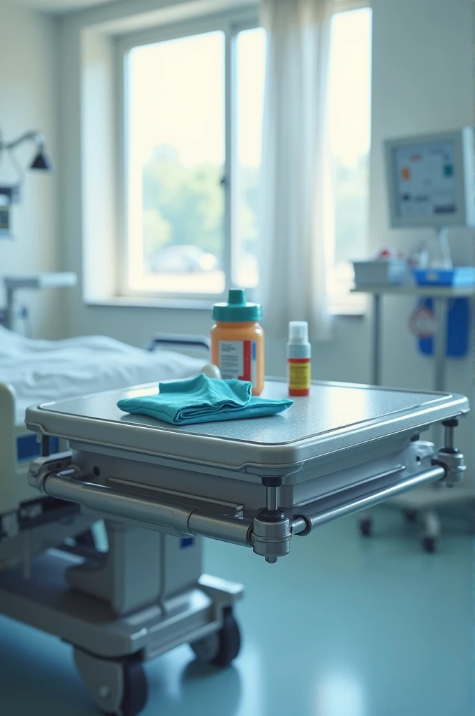 Hospital bed table