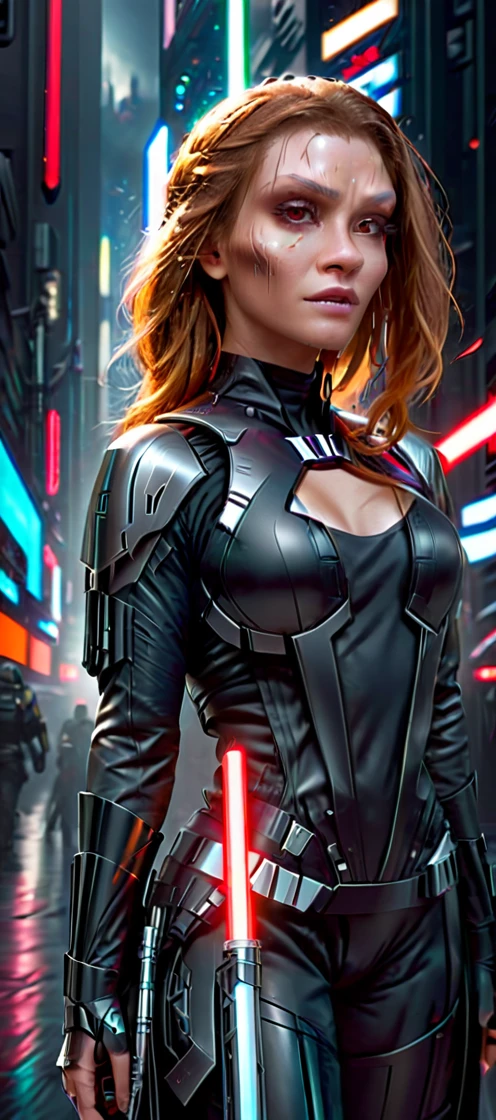 Techwear fashion breathtaking, natural light, dynamic angle, (anti-aliasing:1.2), elegant, soft scattered light, dramatic scene light saber . Futuristic, cyberpunk, urban, (tactical:1.23), sleek, dark, highly detailed digital painting, artstation, concept art, smooth, sharp focus, illustration, art by artgerm and greg rutkowski and alphonse mucha
