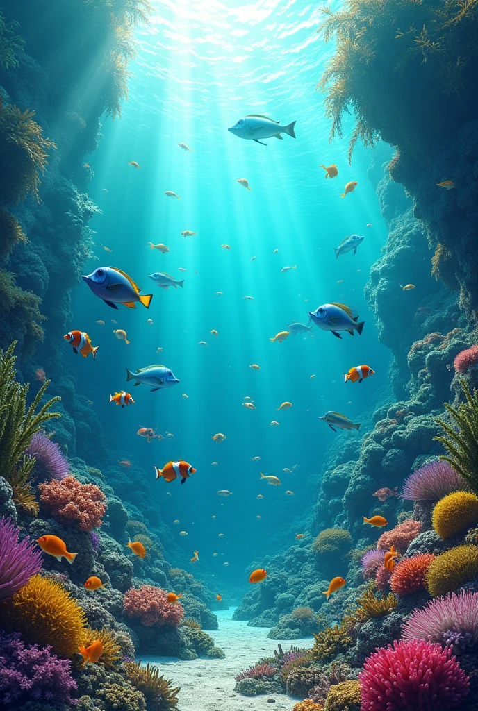 Create a picture of fish and seafood