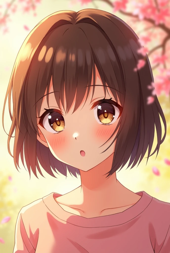  

One with short brown hair in anime style
