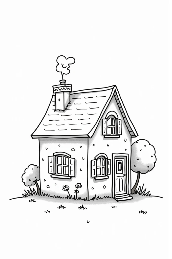 Line art
Tiny cute house for adults