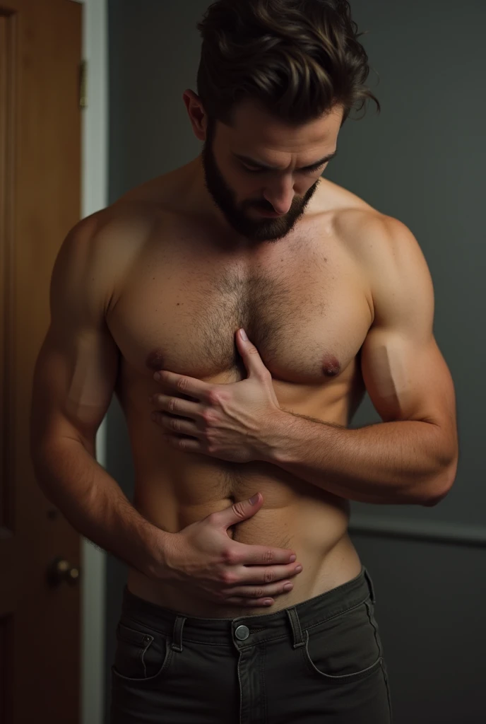 man masturbating
