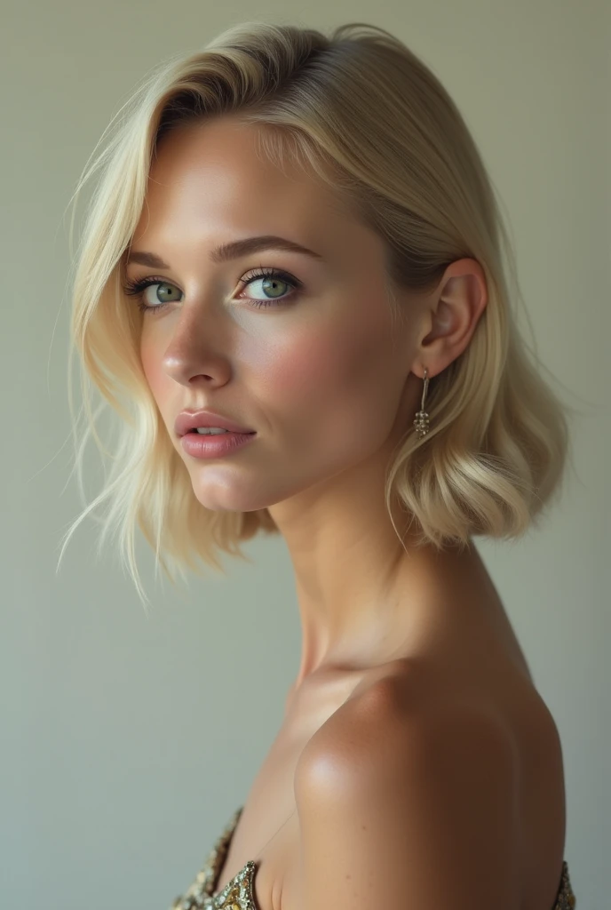 a girl, I took blonde, short hair to the
neck height, tall blue eyes, wears a pink dress with shoulder straps walking, full body, frontal view, Close-up