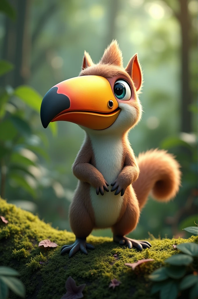 Can you make me a toucan with a squirrel's body?