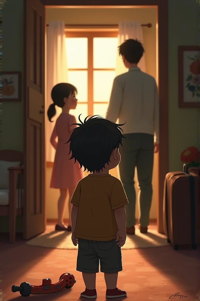 Mother father leaving sadness