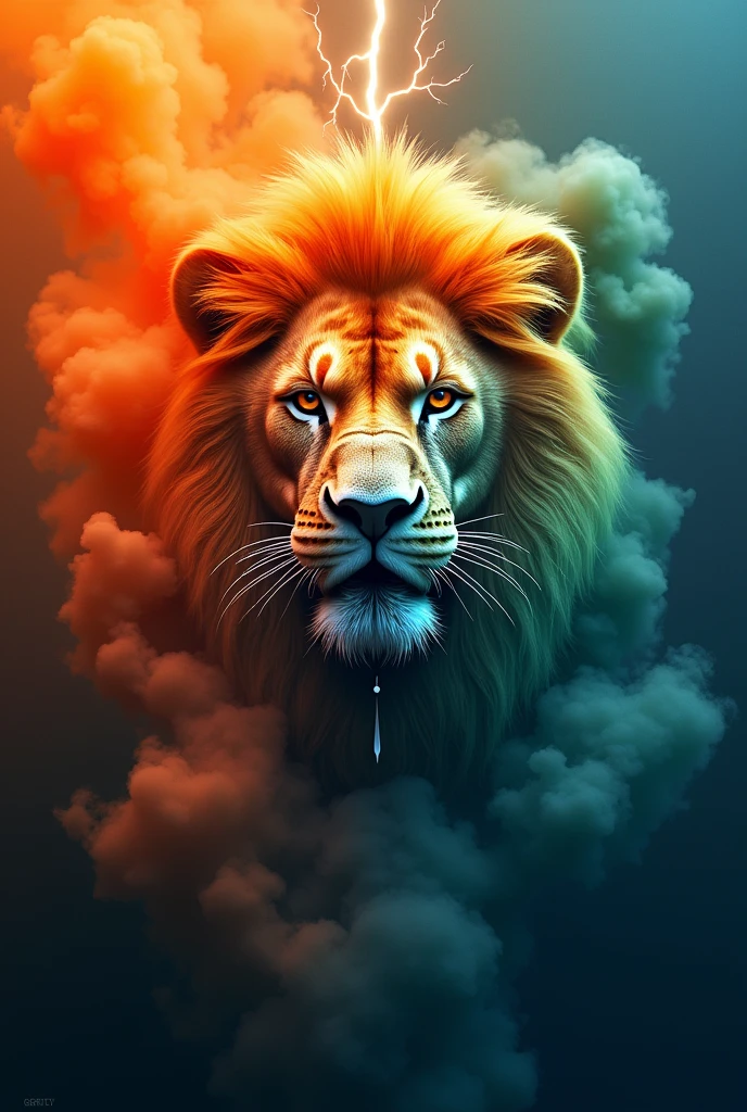 Name "Bonit" Indian Flag text, Tricolour colour of smoke and lightning star with a lion head, Typography, 3d rendering , Photography Architecture Photo,Fashion,Vibrant,Cenimatic , 3d render, Poster