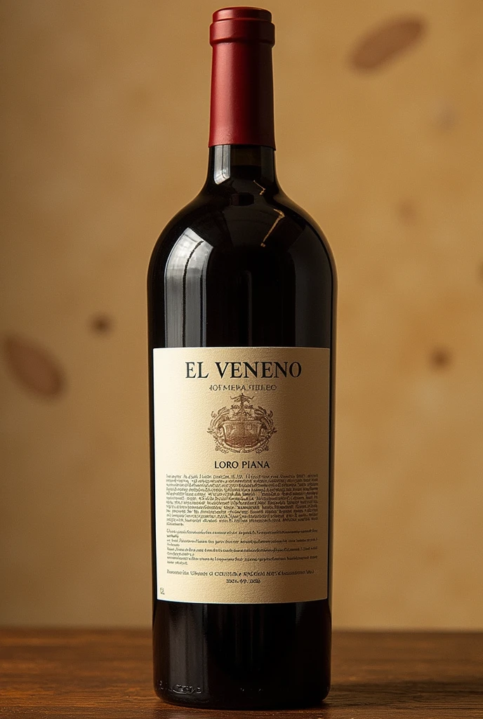 I want a label for a wine called “El veneno By Loro Piana”