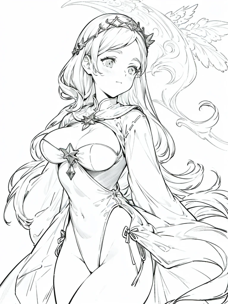 ((best quality:1.4)), white background, (bust), Medieval background, female, swimsuit